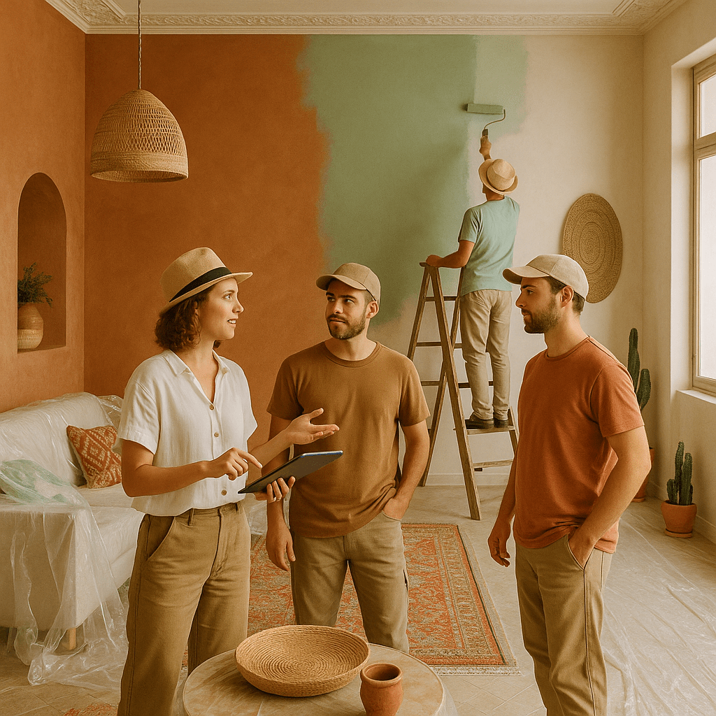 Echange entre propriétaire et architecte sur la modernisation de logement de location 