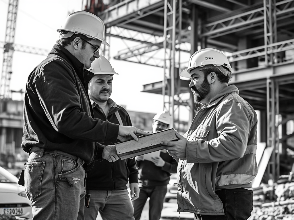 controle et suivi de construction avec ouvrier chef de chantier